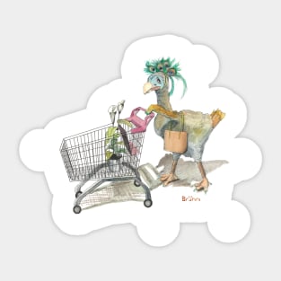 Dodo goes shopping mug bag sticker magnet teeshirt apparel Sticker
